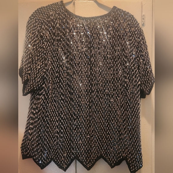 Laurence Kazar Beaded Blouse - Picture 4 of 4